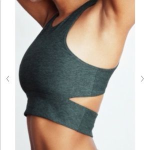 Outdoor Voices Slash crop top - hunter green small